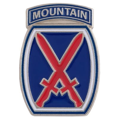 10th Mountain Division Logo Hat and Backpack Pin