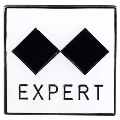 'Expert' Vintage 1970s Ski Pin ,3/4 x 3/4 Inches