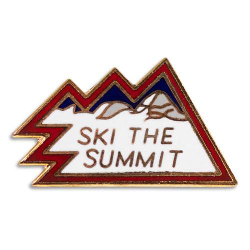 Summit County Classic 1970s Ski Pin, 1 x 3/4 inches