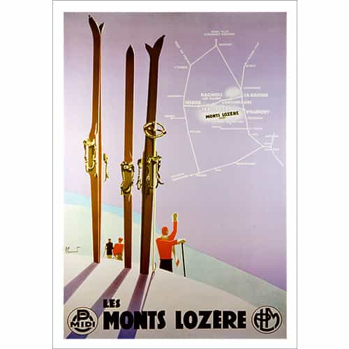 Mont Lozere Ski Poster
