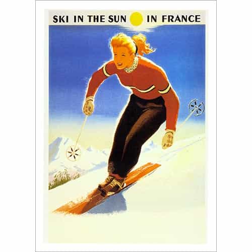 Ski In The Sun In France Ski Poster (2 Sizes)