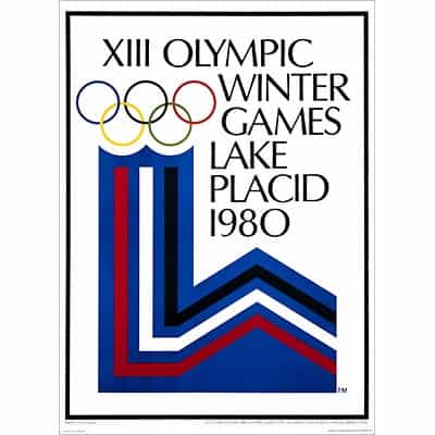 1980 Lake Placid Winter Olympics Poster