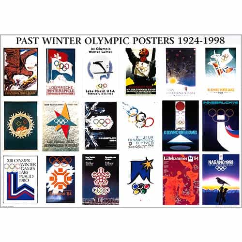 Set of 20 Olympic Posters from 1924 - 2006