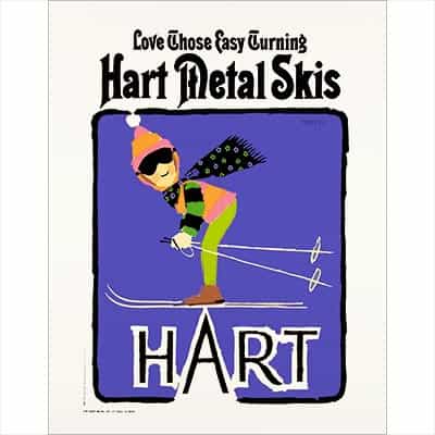 Hart Skis Original Ski Poster from 1963