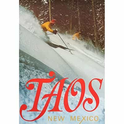 Taos Original Poster 1960s Powder Day