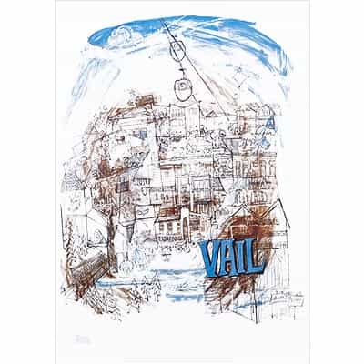 1973 Original Vail Village Ski Poster