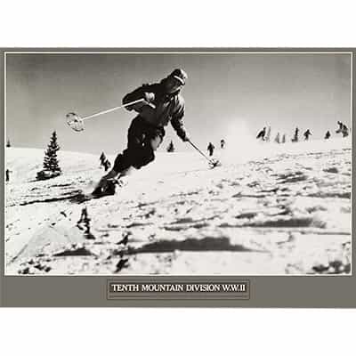 10th Mountain Division Training At Cooper Hill Ski Poster 16 x 22 inches