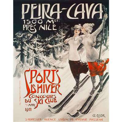 Peira-Cava France Ski Poster, 22 x 28 inches