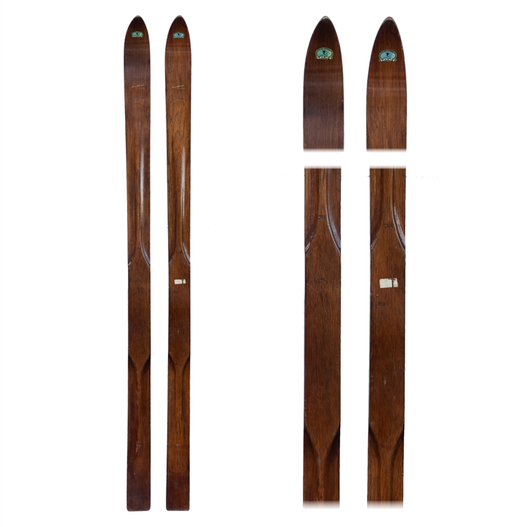 1940s  Paris Unmounted Ridge Top Vintage Downhill Skis