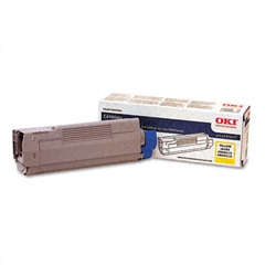 Okidata 43324417 Genuine C8 Yellow Toner Cartridge