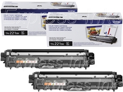 Brother TN221BK 2-Pack Genuine Black Toner Cartridge Combo TN-221BK