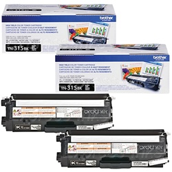 Brother TN315BK Genuine Black Toner Cartridge 2-Pack