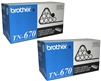 Brother TN670 2-Pack Genuine Toner Combo