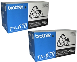 Brother TN670 2-Pack Genuine Toner Combo