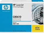 HP C8061X , 61X Genuine Toner Cartridge Combo C8061D