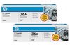 HP CB436AD Genuine CB436A Toner Cartridge Combo