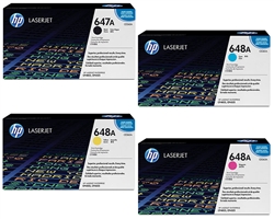 HP Color Laserjet CP4525 Genuine 4-Pack Toner Cartridge Combo