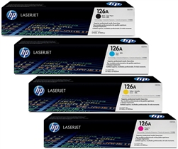 HP CE310A-3A 4-Pack Genuine CMYK Toner Combo