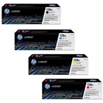 HP CP1525NW Genuine Hewlett Packard 128A Toner Combo