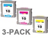 HP #10 3-Pack Inkjet Ink Cartridge Combo