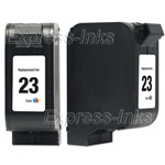 HP #23 Compatible Tri-Color Ink Cartridge C1823D