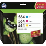 HP #564 Genuine Ink Cartridges Combo Pack B3B33FN