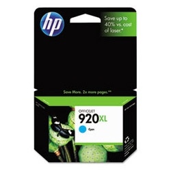 HP #920XL Genuine Cyan Inkjet Ink Cartridge CD972AN