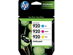 HP #920 3-Pack Genuine Ink Cartridge Combo CN066FN