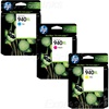 HP 940XL 3-Pack Genuine Ink Cartridge Combo