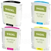 HP 940XL 4-Pack Inkjet Ink Cartridge Combo