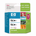 HP 94 2-Pack Black Inkjet Cartridges C9350FN