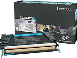 Lexmark C734A1CG Genuine Cyan Toner Cartridge
