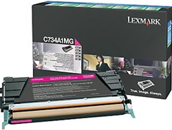 Lexmark C734A1MG Genuine Magenta Toner Cartridge