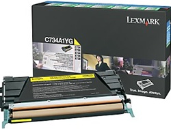 Lexmark C734A1YG Genuine Yellow Toner Cartridge