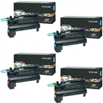 Lexmark C792DE Genuine 4-Pack Toner Cartridge Combo