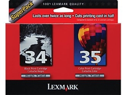 Lexmark #34/ #35 Genuine Black/Color Ink Cartridge 18C0535