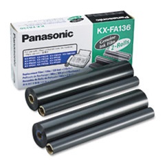 Panasonic KX-FA136 2-Pack Genuine Fax Refill Rolls