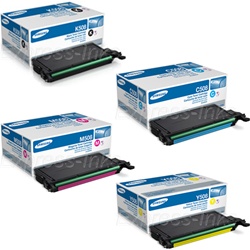 Samsung CLT-K508S, CLT-C508S, CLT-M508S, CLT-Y508S Genuine Toner Combo