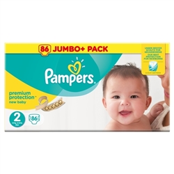 Pampers New Baby Premium Protection Jumbo+ Pack 3-6kg 86