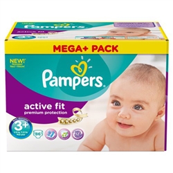 Pampers Nappies Active Fit 3+  5-10kg 80