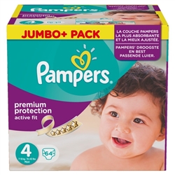 Pampers Nappies Active Fit 4  7-18kg 64