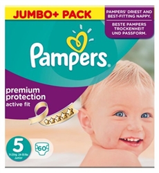 Pampers Nappies Active Fit 5 11-23kg  60