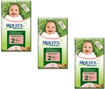 Moltex Nature n.1 eco nappies  2 Mini  3-6kg MULTIBUY 44x3 (132 nappies)