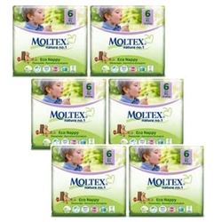 Moltex Nature n.1 eco nappies 6 XL 16-30kg  MULTIBUY 22x6 (132 nappies)