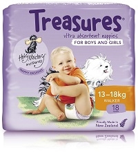 Bulk Treasures Nappies Walker Unisex 18 nappies