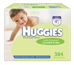 Huggies Baby Wipes Cucumber & Aloe Mega Pack ( 384 wipes)