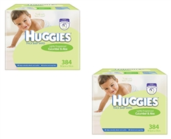 Huggies Baby Wipes Cucumber & Aloe Mega Pack ( 384 wipes)