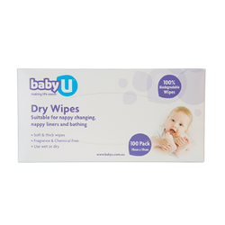 BabyU Dry Wipes 100's