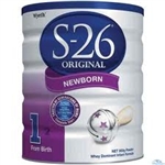 Baby Formula: S26 Wyeth Newborn infant formula From Birth 900gr