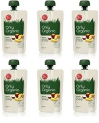 Only Organic Apple, Banana & Mango Baby Fruitx6